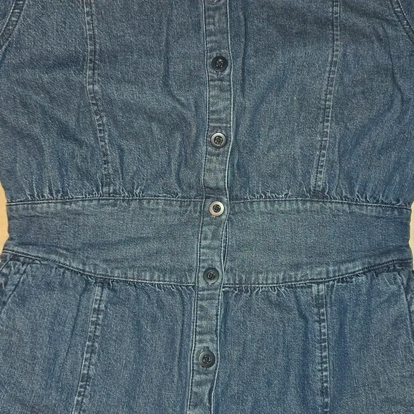 Madewell Straight Leg Stretch Denim Jumpsuit Sz 6 - Picture 2 of 8
